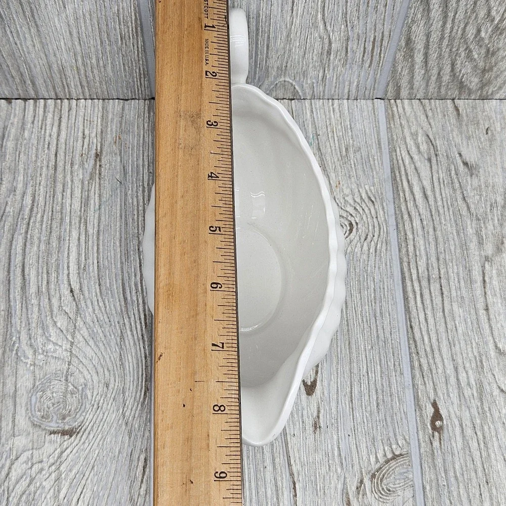 Johnson Brothers Regency White Ironstone Gravy Boat Swirl Scalloped England